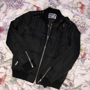 Pam & Gela lace-up bomber jacket